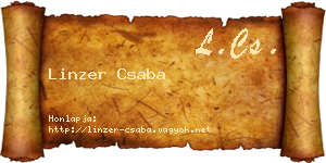 Linzer Csaba névjegykártya